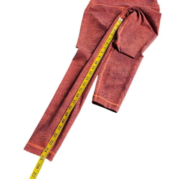 Lululemon Wunder Train High-Rise Tight 25" Crackle Glaze Vintage Orange, Size 8 - Picture 6 of 10